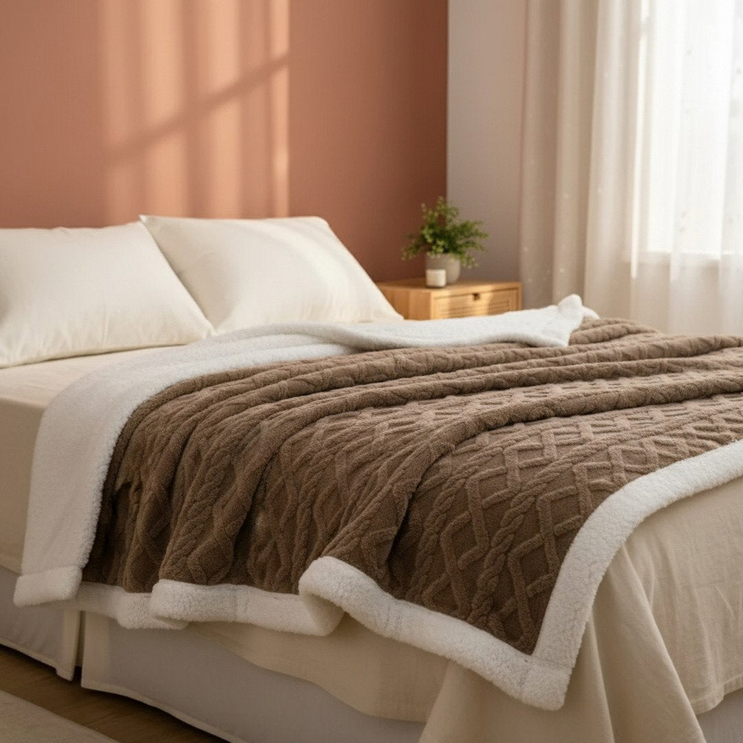 Cocoa Brown - Kindling Sherpa Throw