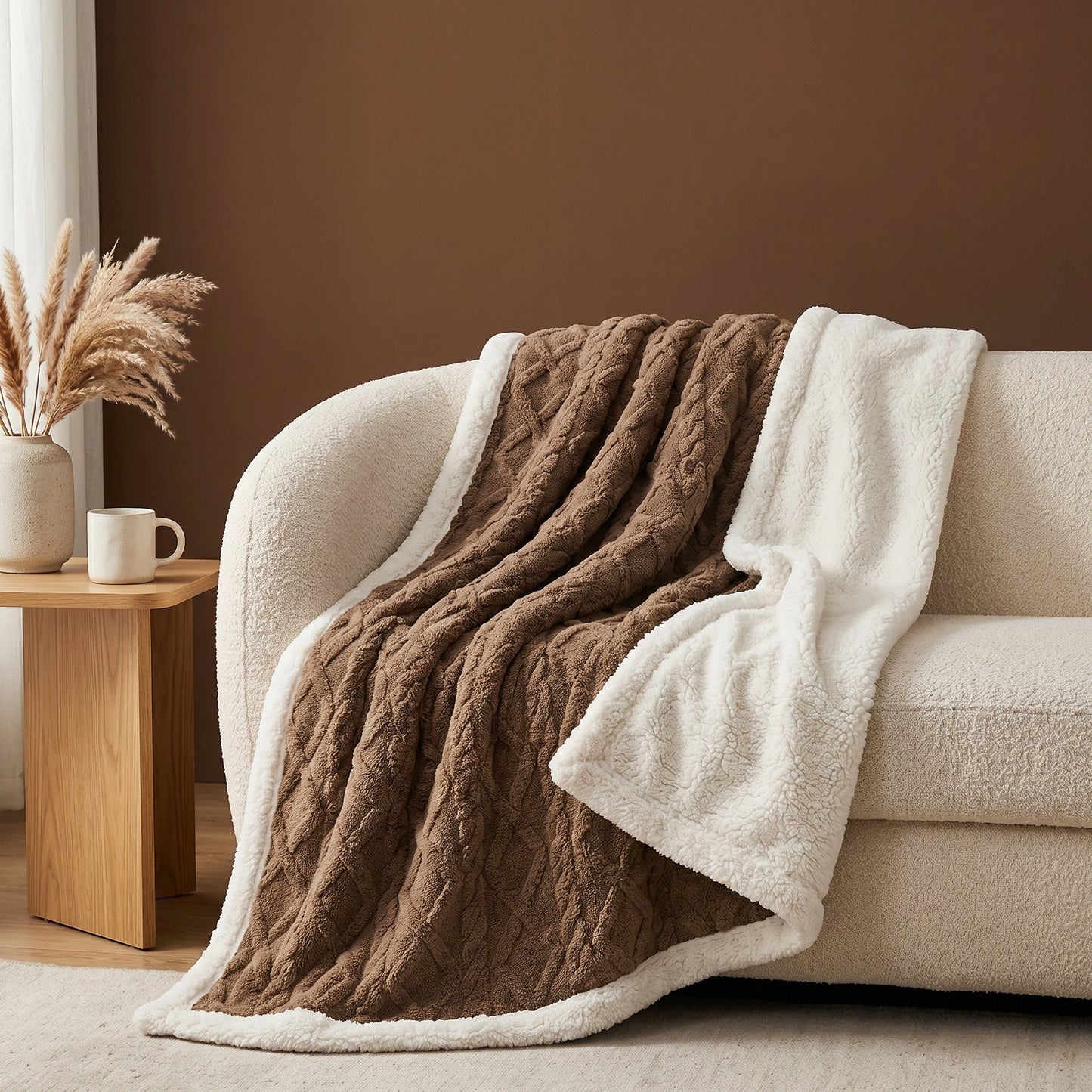 Cocoa Brown - Kindling Sherpa Throw