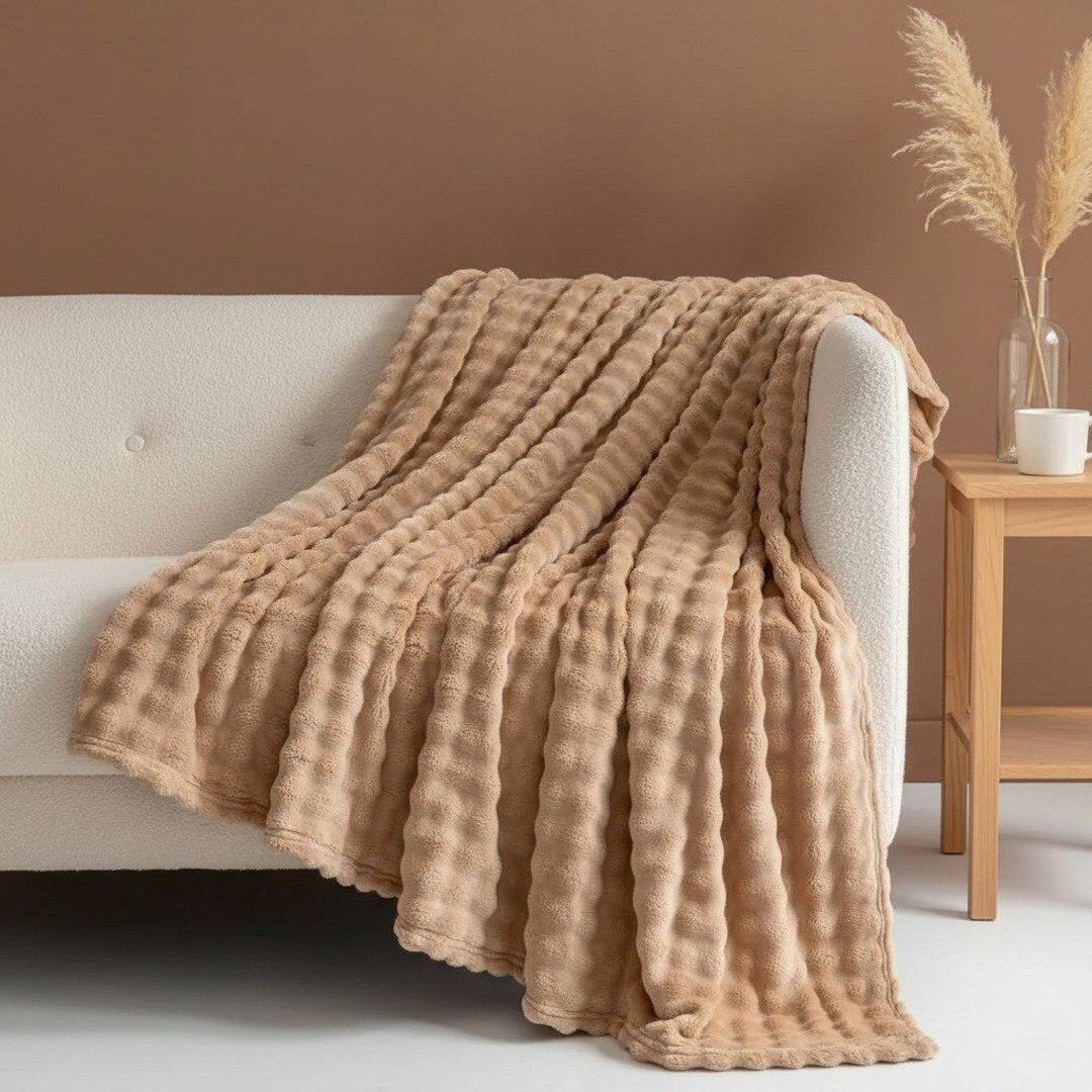 Desert Taupe - Snowgum Faux Fur Throw