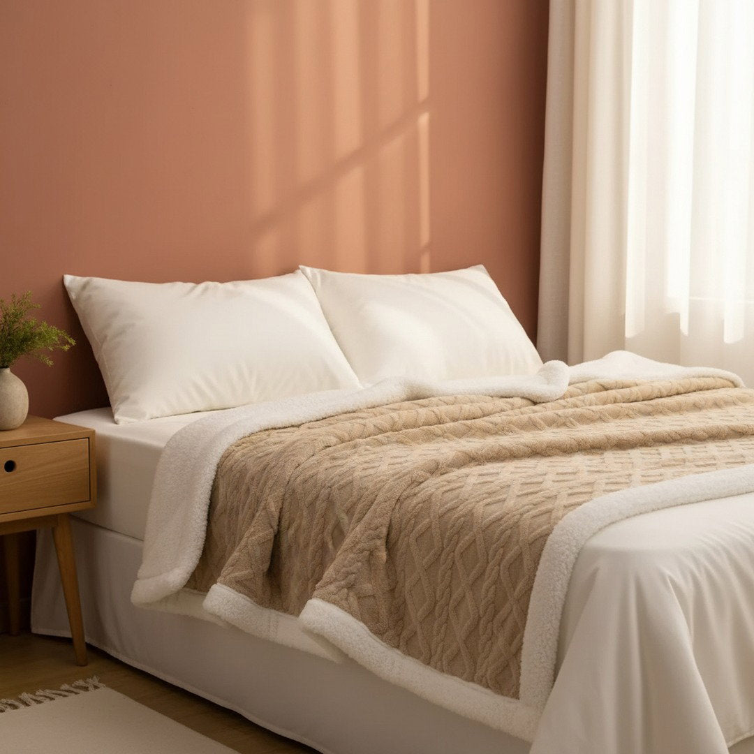 Beige Taupe - Kindling Sherpa Throw