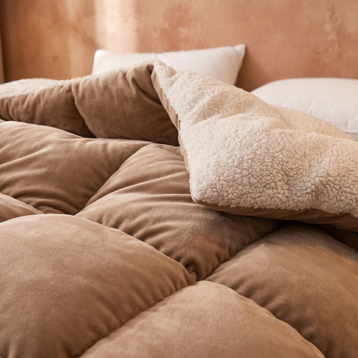 Desert Taupe - Ember Sherpa Comforter