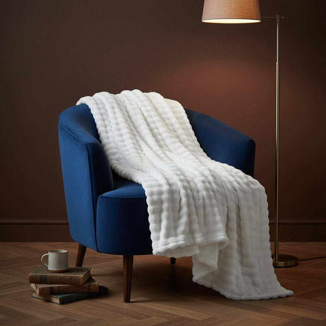 Snowfall White - Snowgum Faux Fur Throw